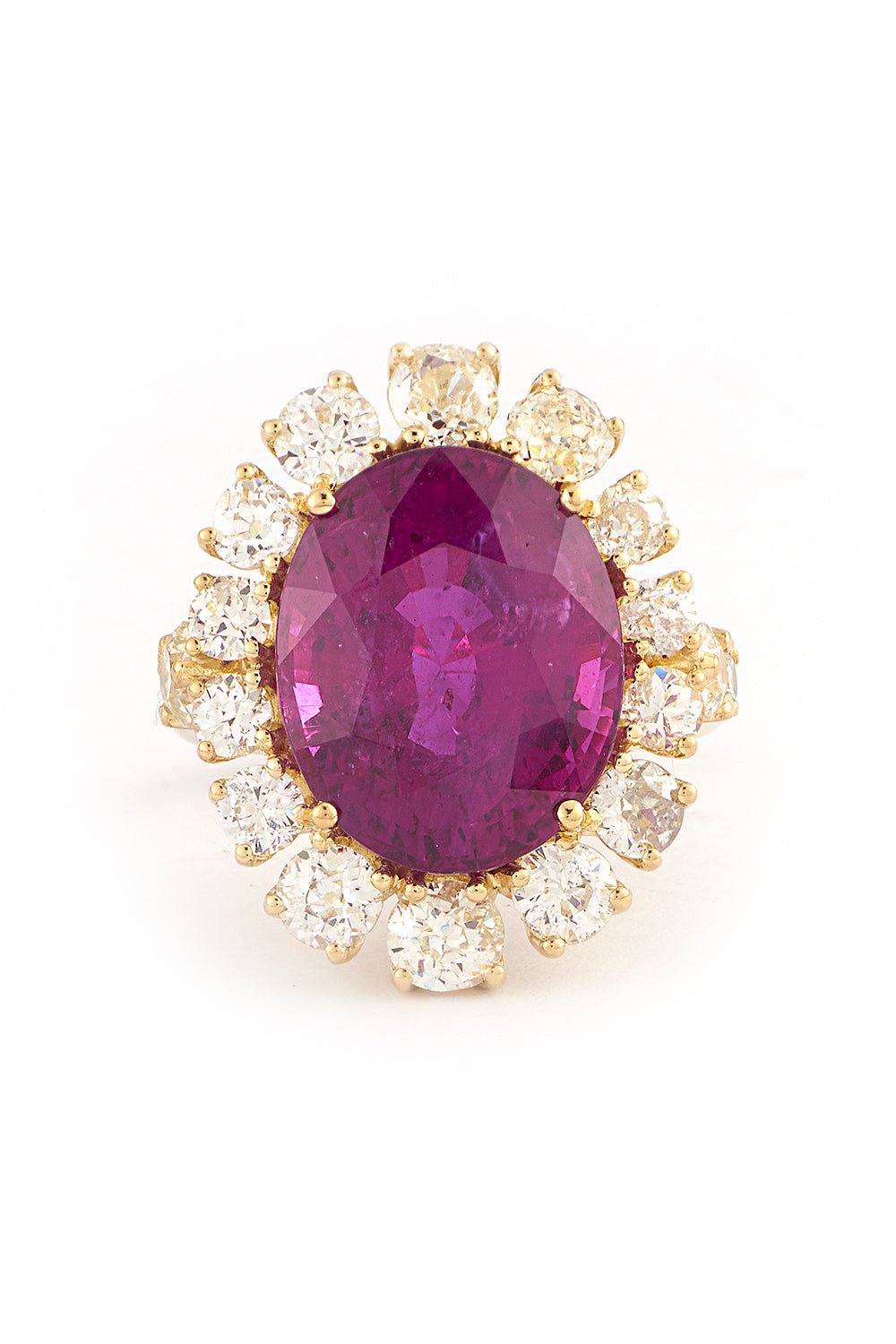SYLVA & CIE-Ceylon Ruby Diamond Ring-YELLOW GOLD