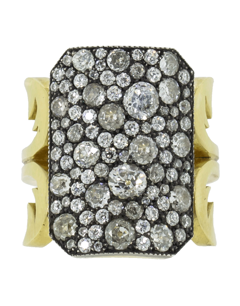 SYLVA & CIE-Old Euro Cut Diamond Ten Table Ring-YELLOW GOLD