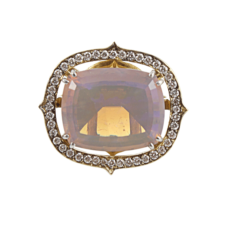 SYLVA & CIE-Opal with White Diamonds Ring-YLW GOLD