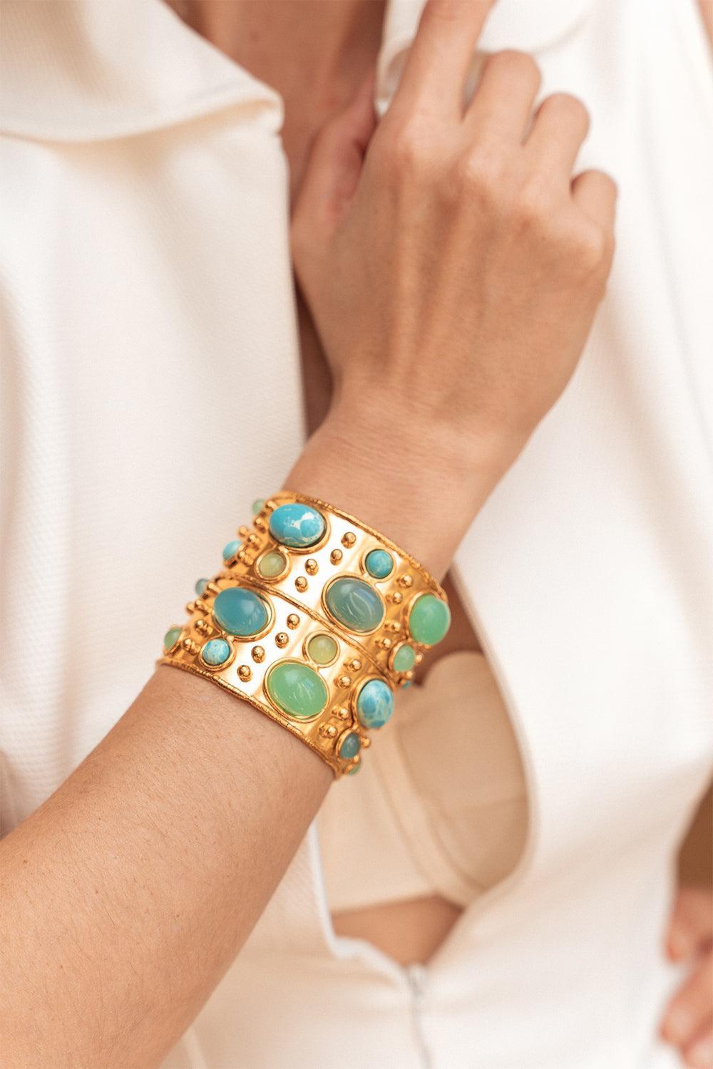 Byzance Laimar Cuff-LARIMAR-JEWELRYBOUTIQUEBRACELET O-SYLVIA TOLEDANO