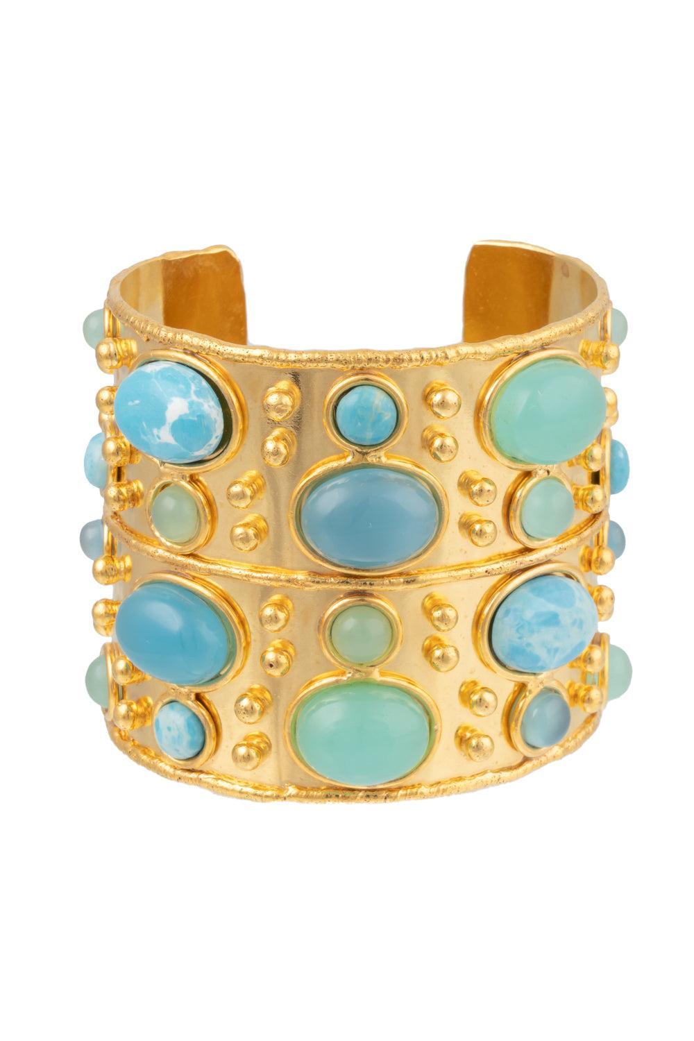 Byzance Laimar Cuff-LARIMAR-JEWELRYBOUTIQUEBRACELET O-SYLVIA TOLEDANO