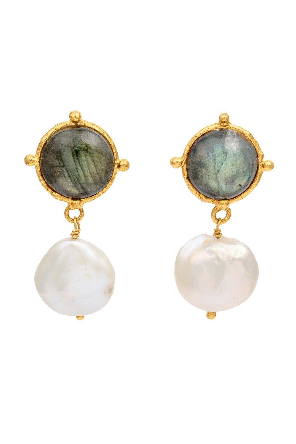 Labradorite Diane Earrings-LABRADOR-JEWELRYBOUTIQUEEARRING-SYLVIA TOLEDANO