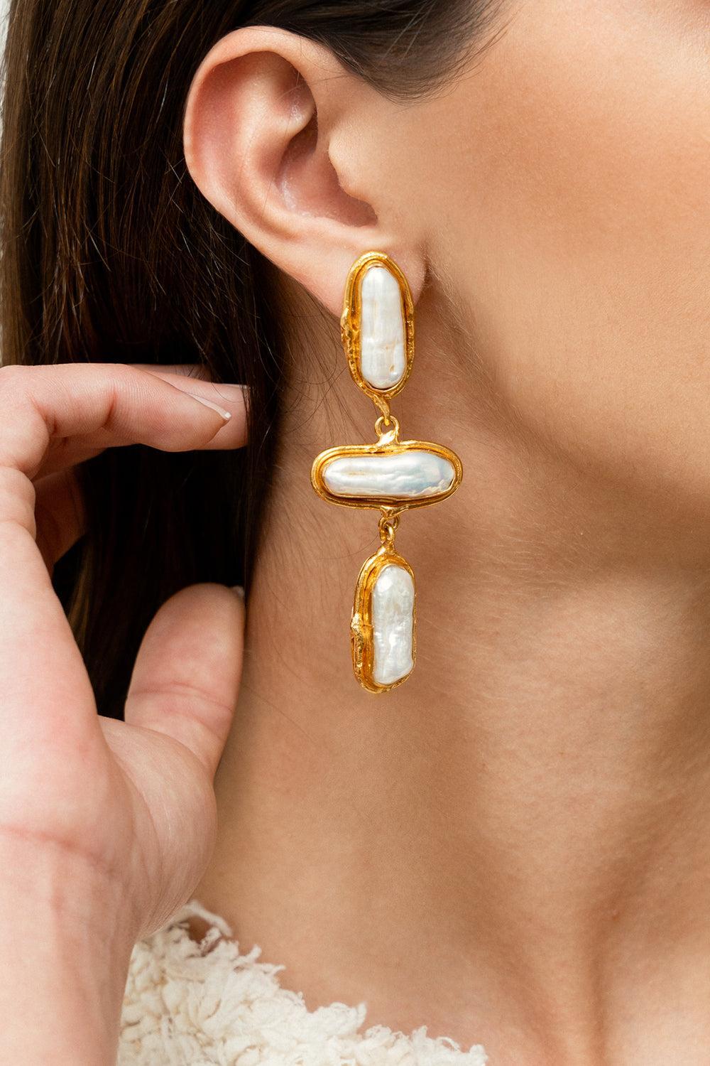 Pearl Grace Earrings-PEARL-JEWELRYBOUTIQUEEARRING-SYLVIA TOLEDANO