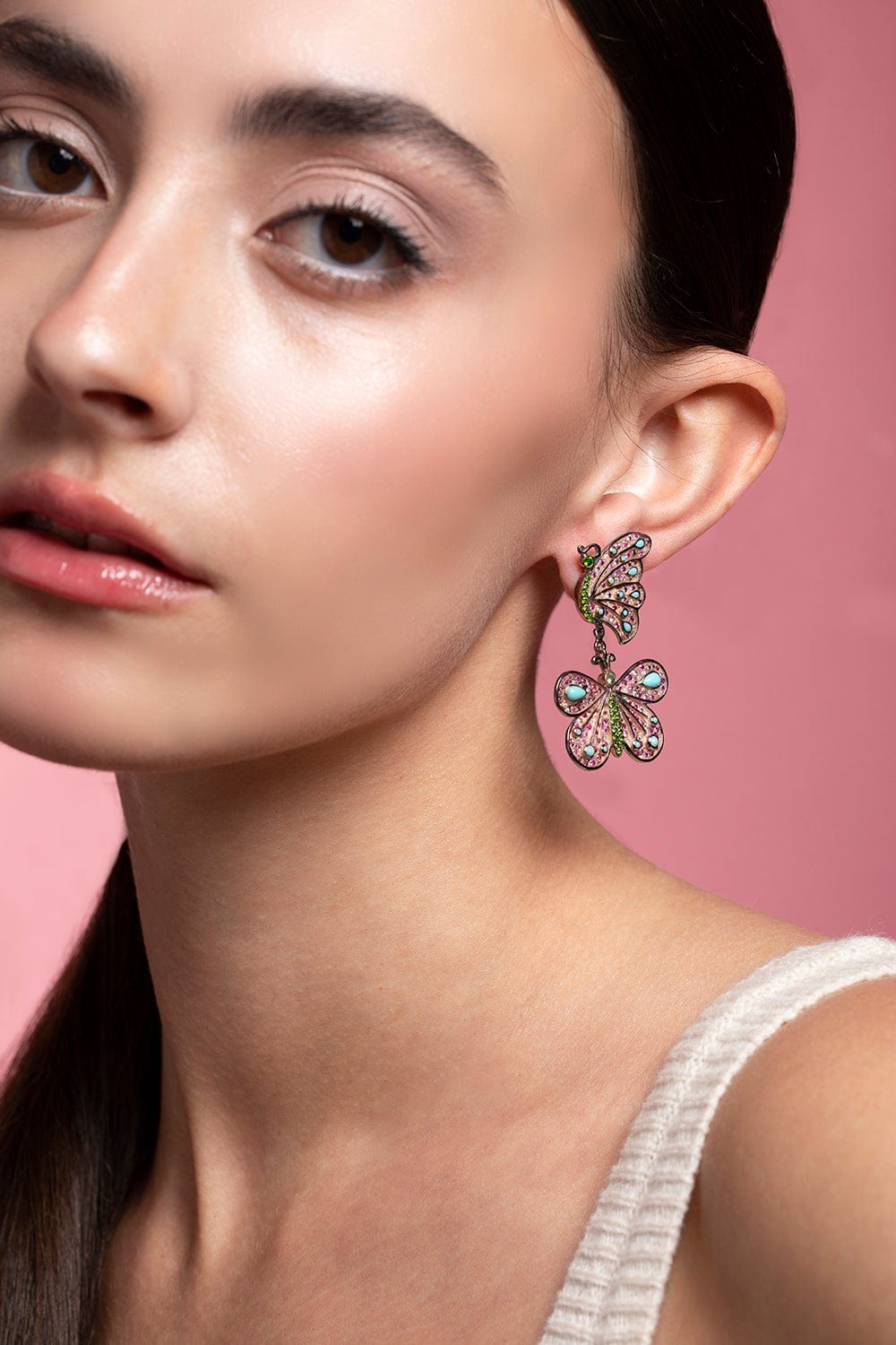 SYLVIE CORBELIN-Medium Butterfly Earrings-SILVER
