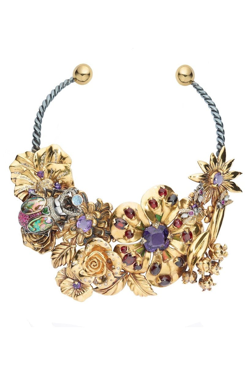 SYLVIE CORBELIN-Matin de Mai Fleuri Necklace-SILVER