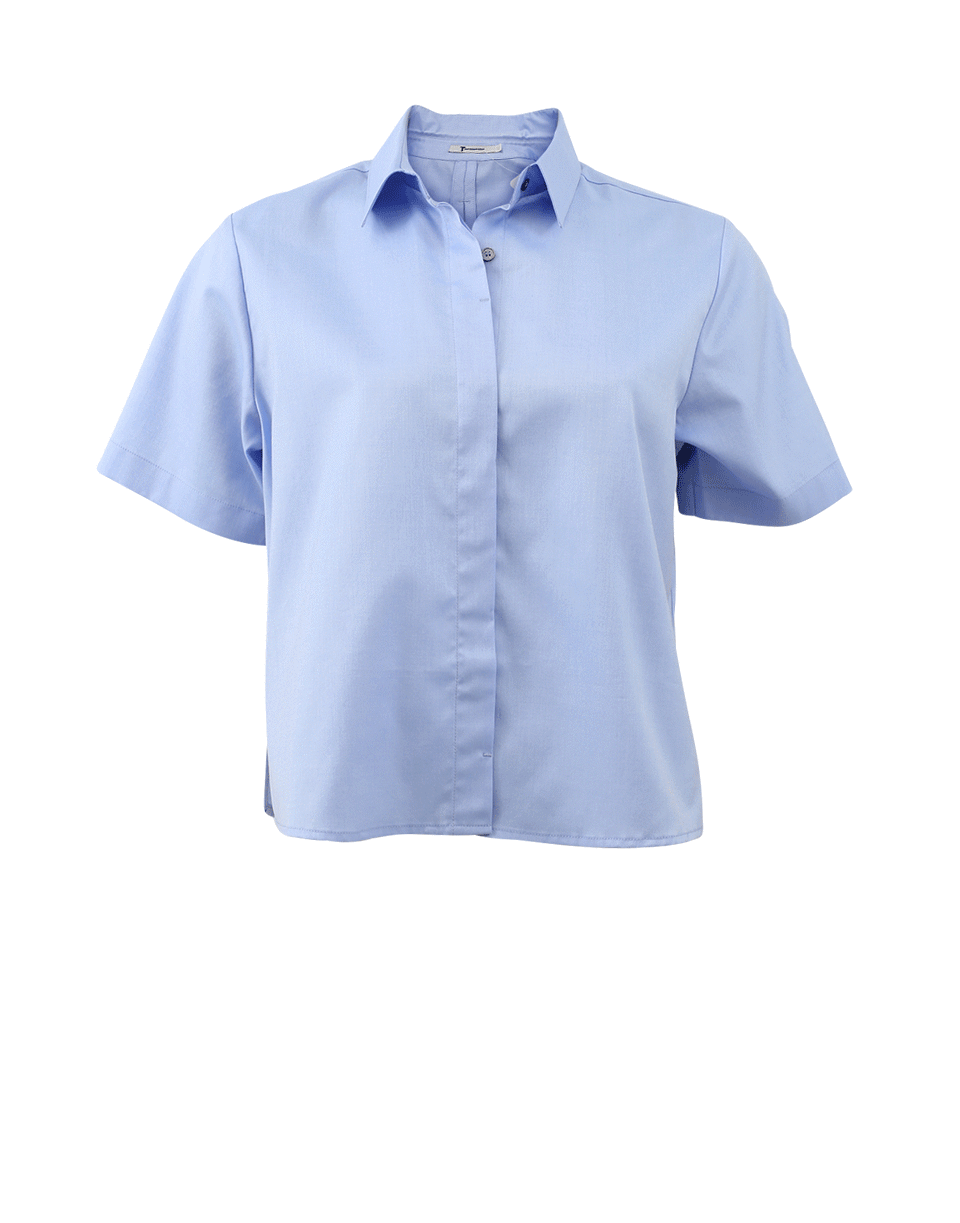 T BY ALEXANDER WANG-Boxy Cropped Blouse-