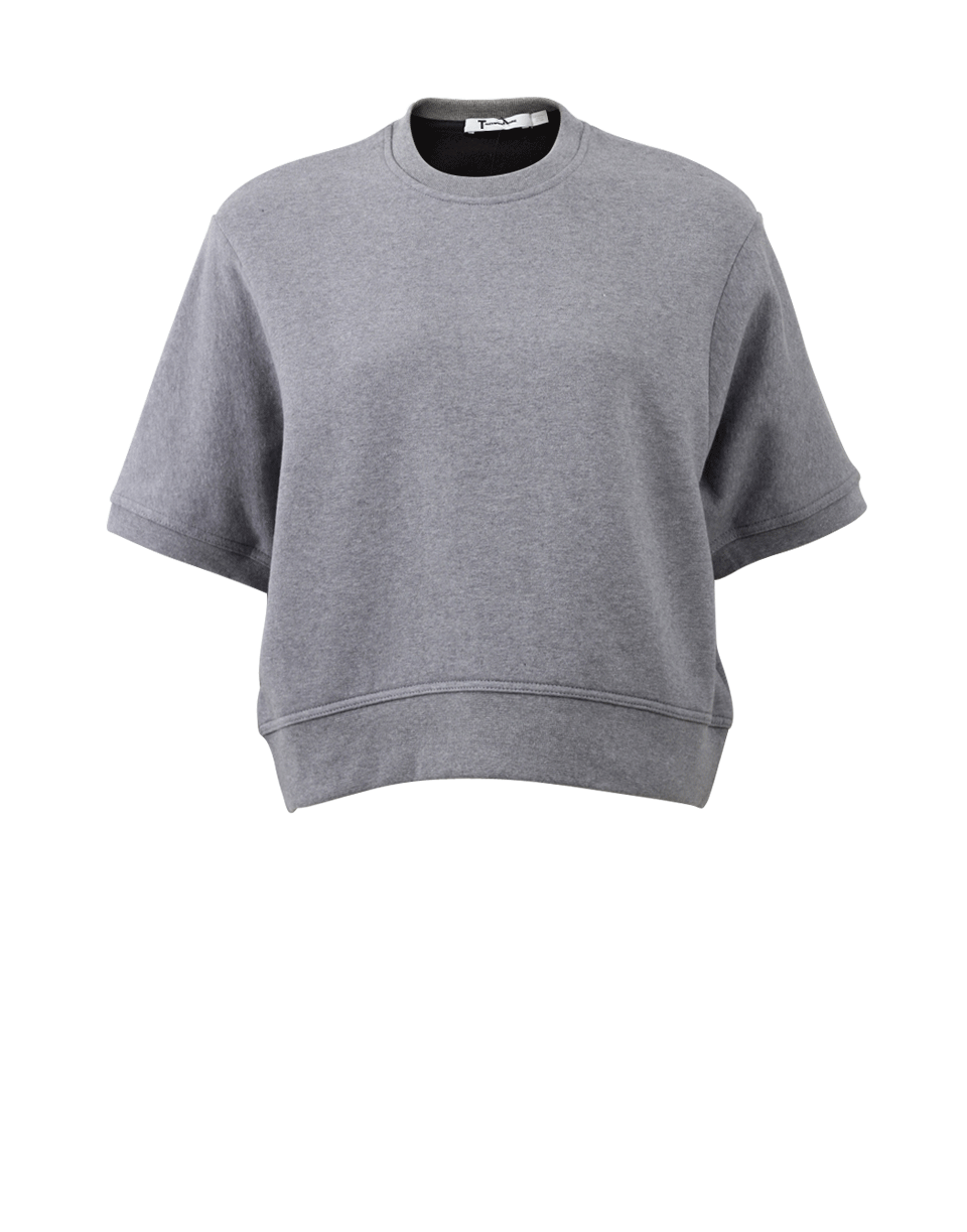 T BY ALEXANDER WANG-Crewneck Fleece Top-