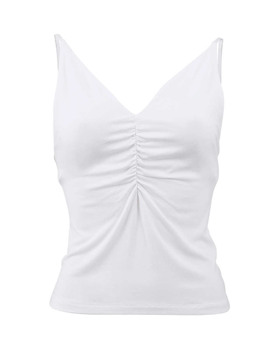 T BY ALEXANDER WANG-Micro Modal Shirred Front Cami-