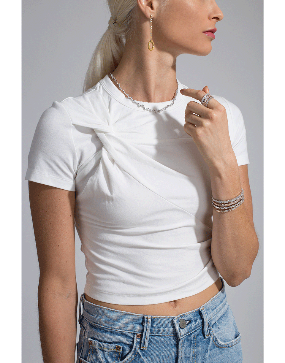 T BY ALEXANDER WANG-Compact Jersey Twist Top-