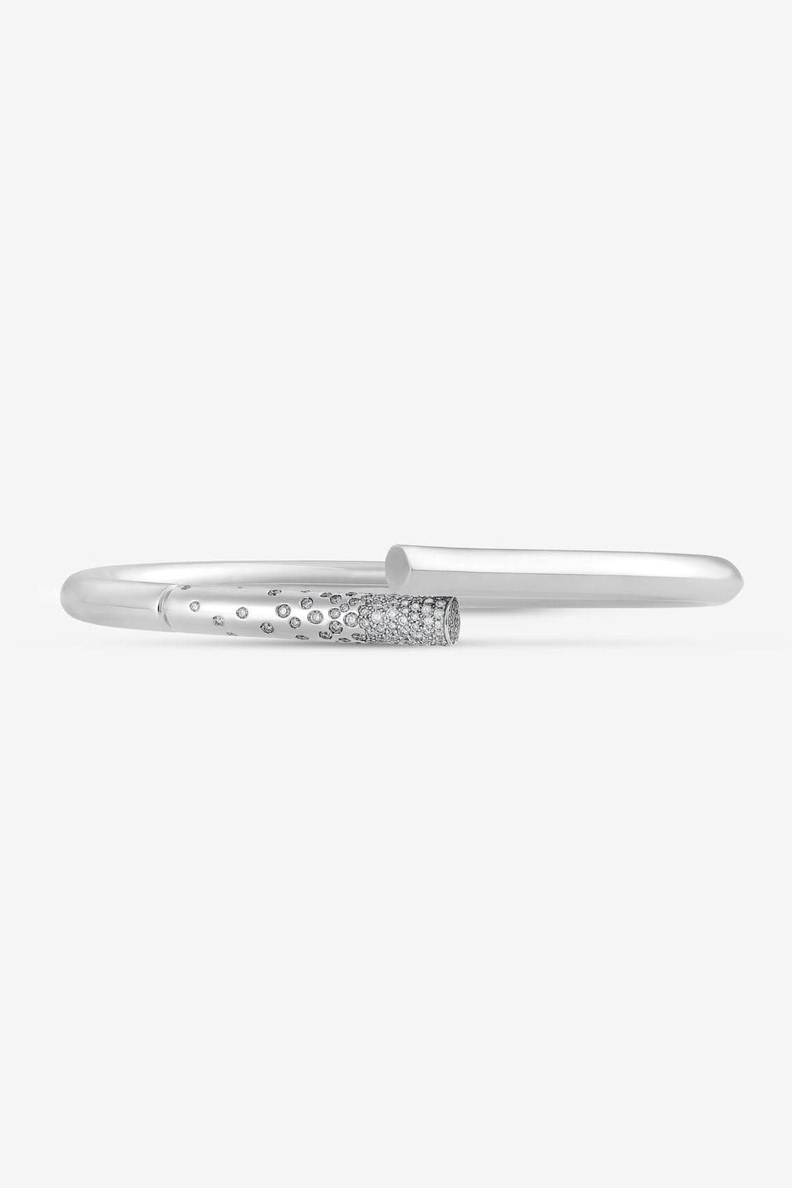 TABAYER-White Gold Pave Diamond Oera Bracelet - 15.5-WHITE GOLD