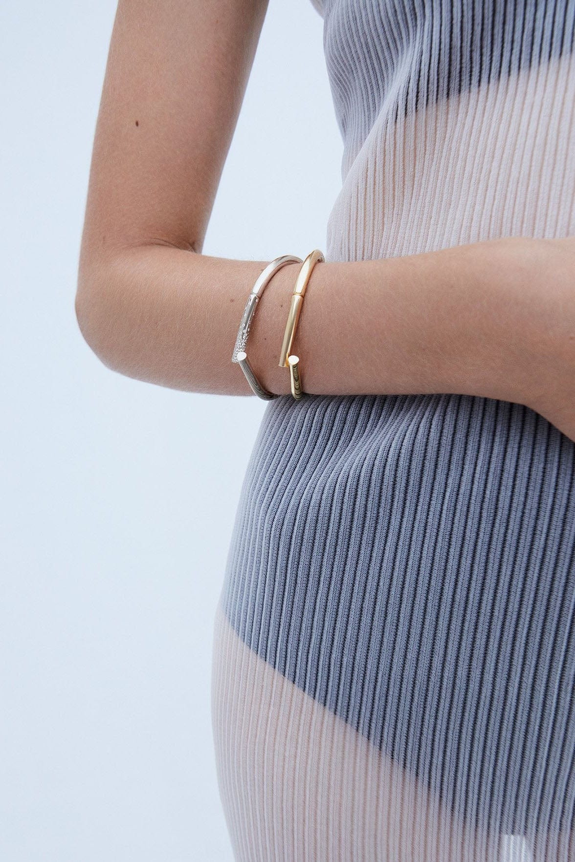 TABAYER-White Gold Pave Diamond Oera Bracelet - 17-WHITE GOLD