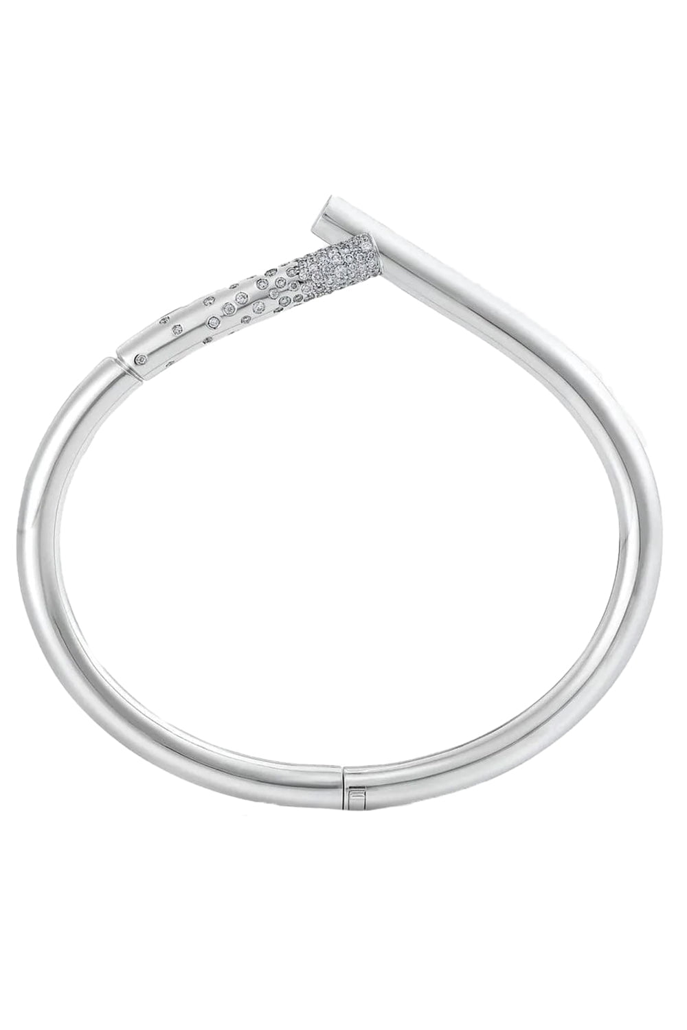 TABAYER-White Gold Pave Diamond Oera Bracelet - 17-WHITE GOLD