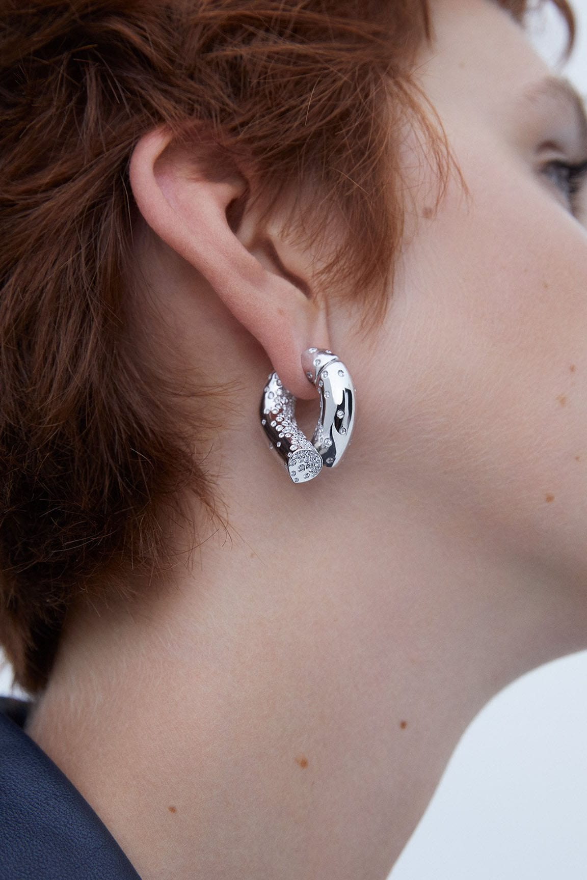 TABAYER-White Gold Large Pave Diamond Oera Hoop Earrings-WHITE GOLD