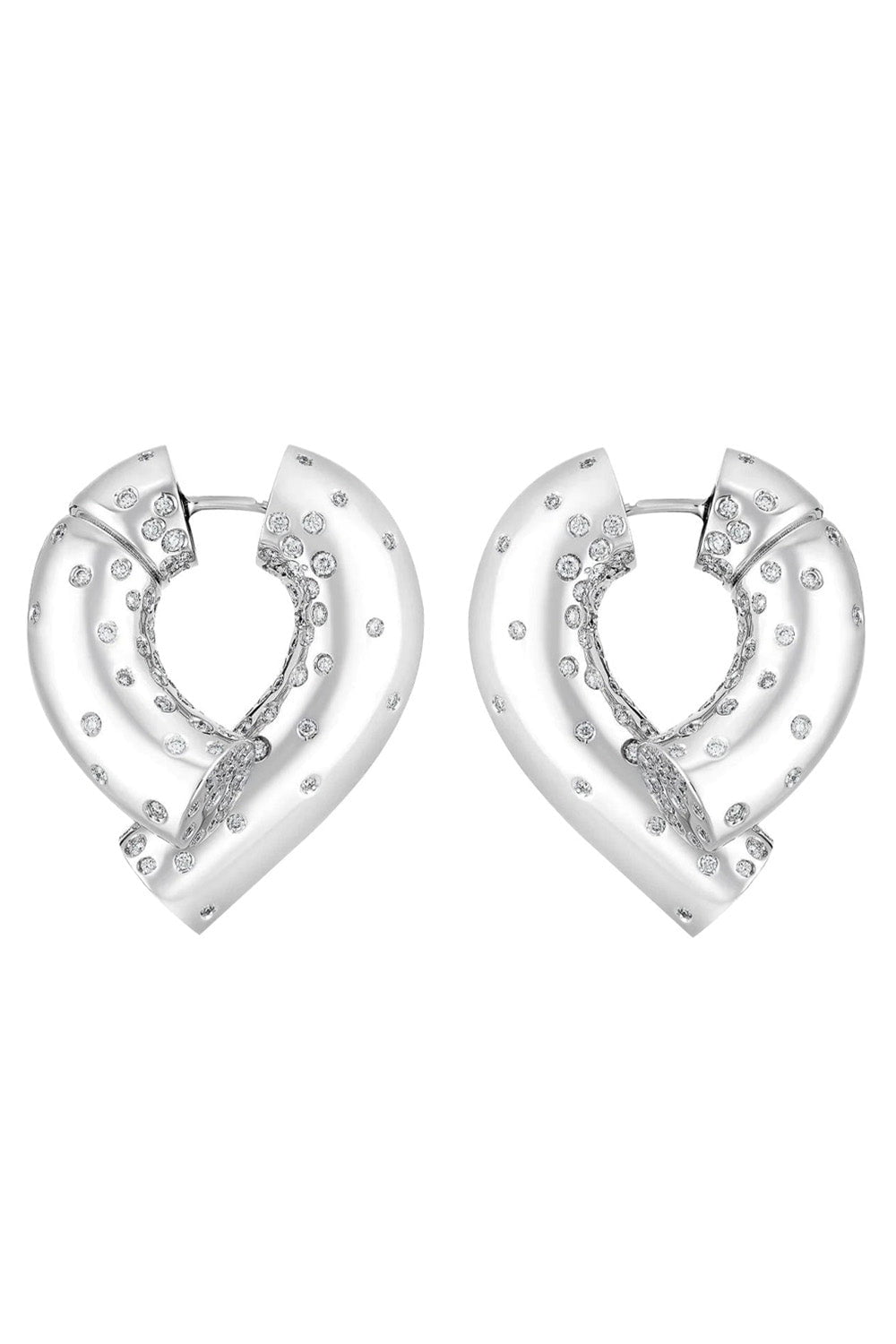 TABAYER-White Gold Large Pave Diamond Oera Hoop Earrings-WHITE GOLD