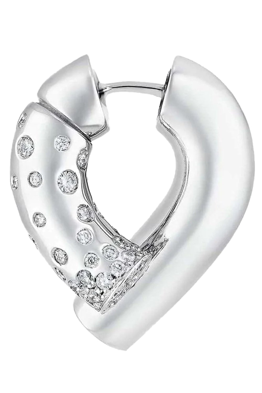 TABAYER-White Gold Pave Diamond Oera Hoop Earrings-WHITE GOLD
