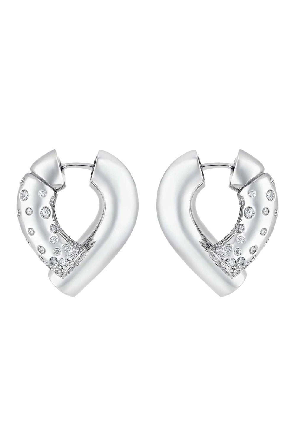 TABAYER-White Gold Pave Diamond Oera Hoop Earrings-WHITE GOLD