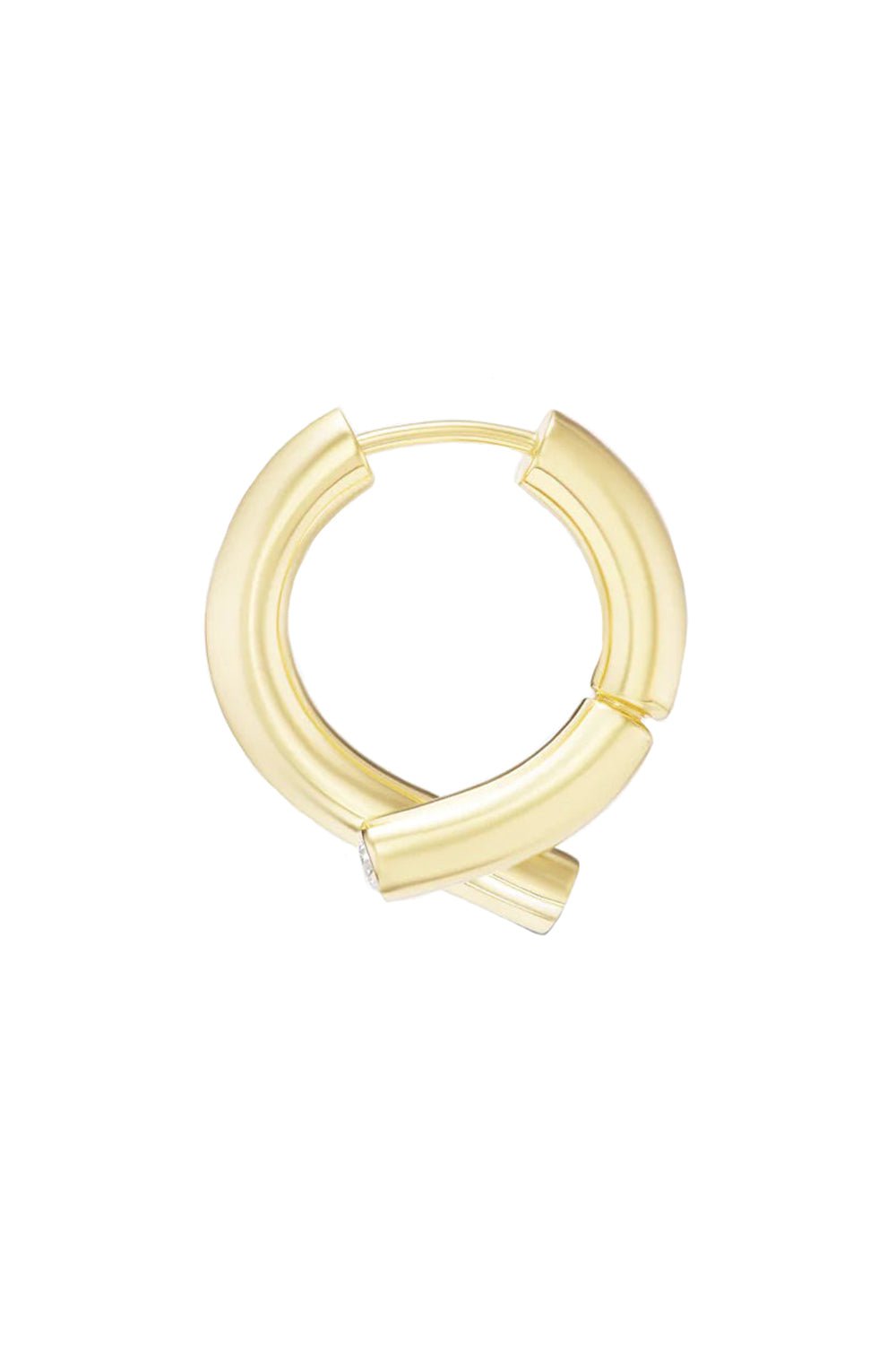 TABAYER-Mini Oera Diamond Earrings-YELLOW GOLD