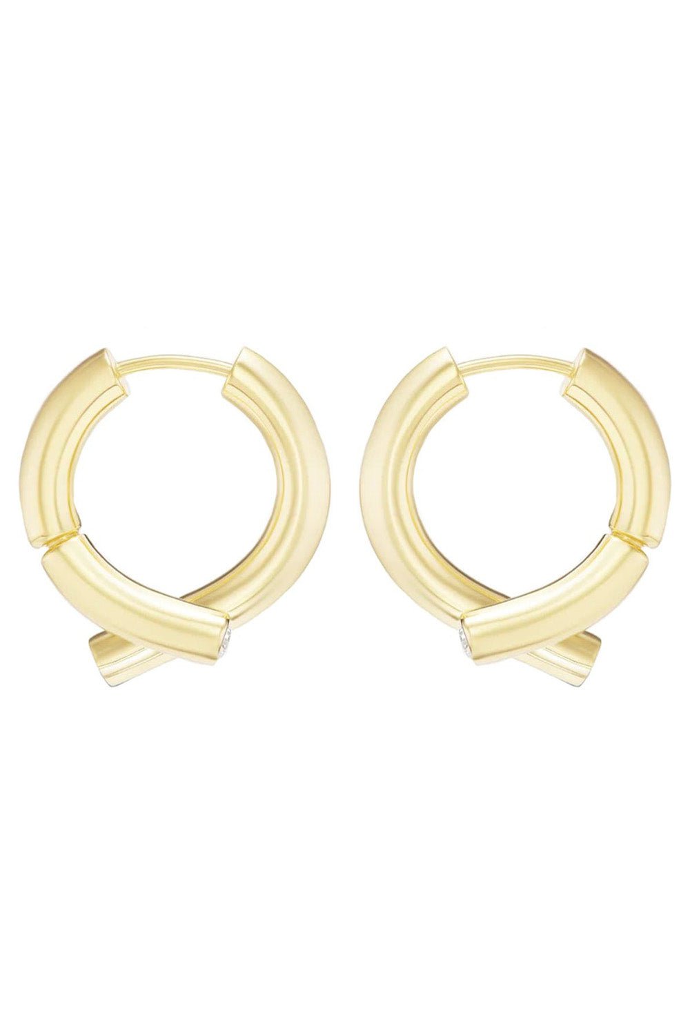 TABAYER-Mini Oera Diamond Earrings-YELLOW GOLD
