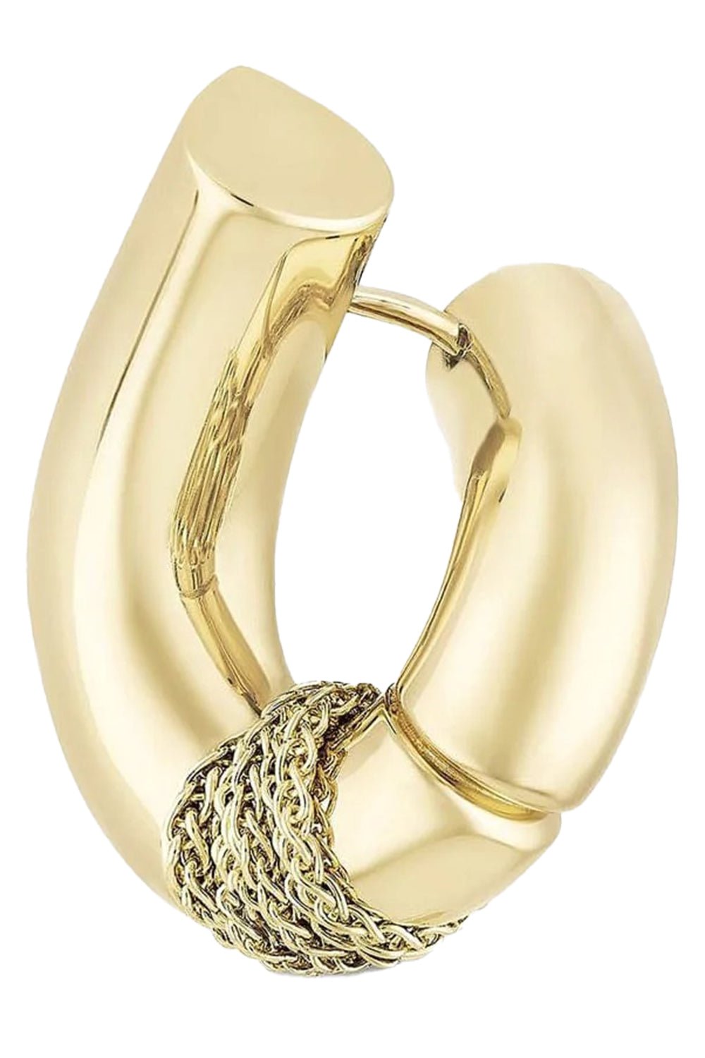 TABAYER-Yellow Gold Inverted Oera Earrings-YELLOW GOLD