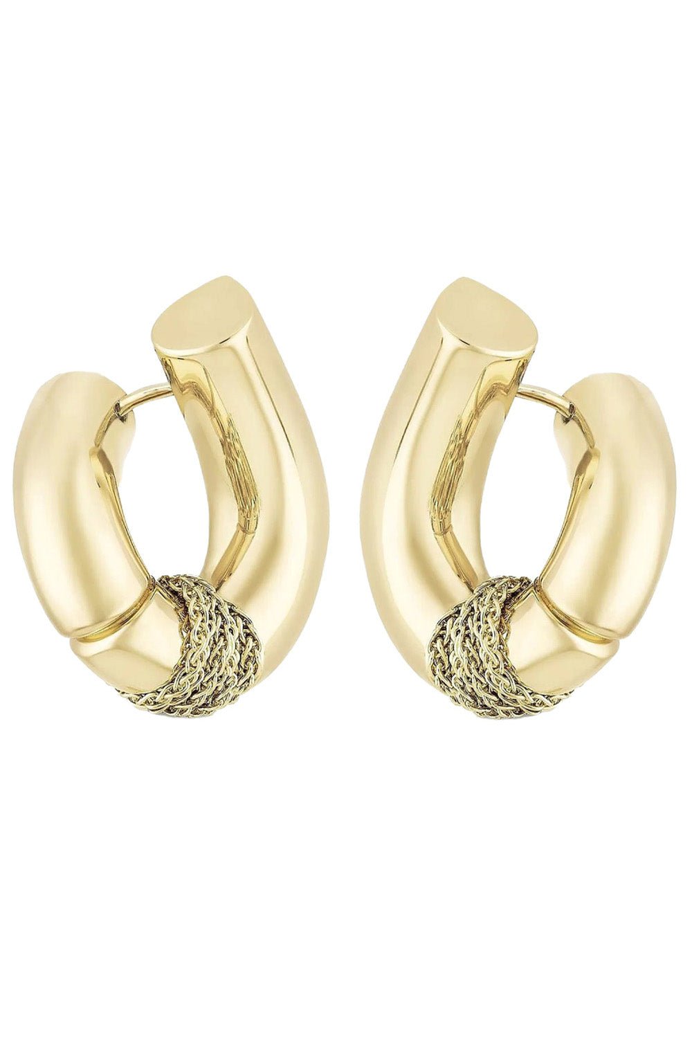 TABAYER-Yellow Gold Inverted Oera Earrings-YELLOW GOLD
