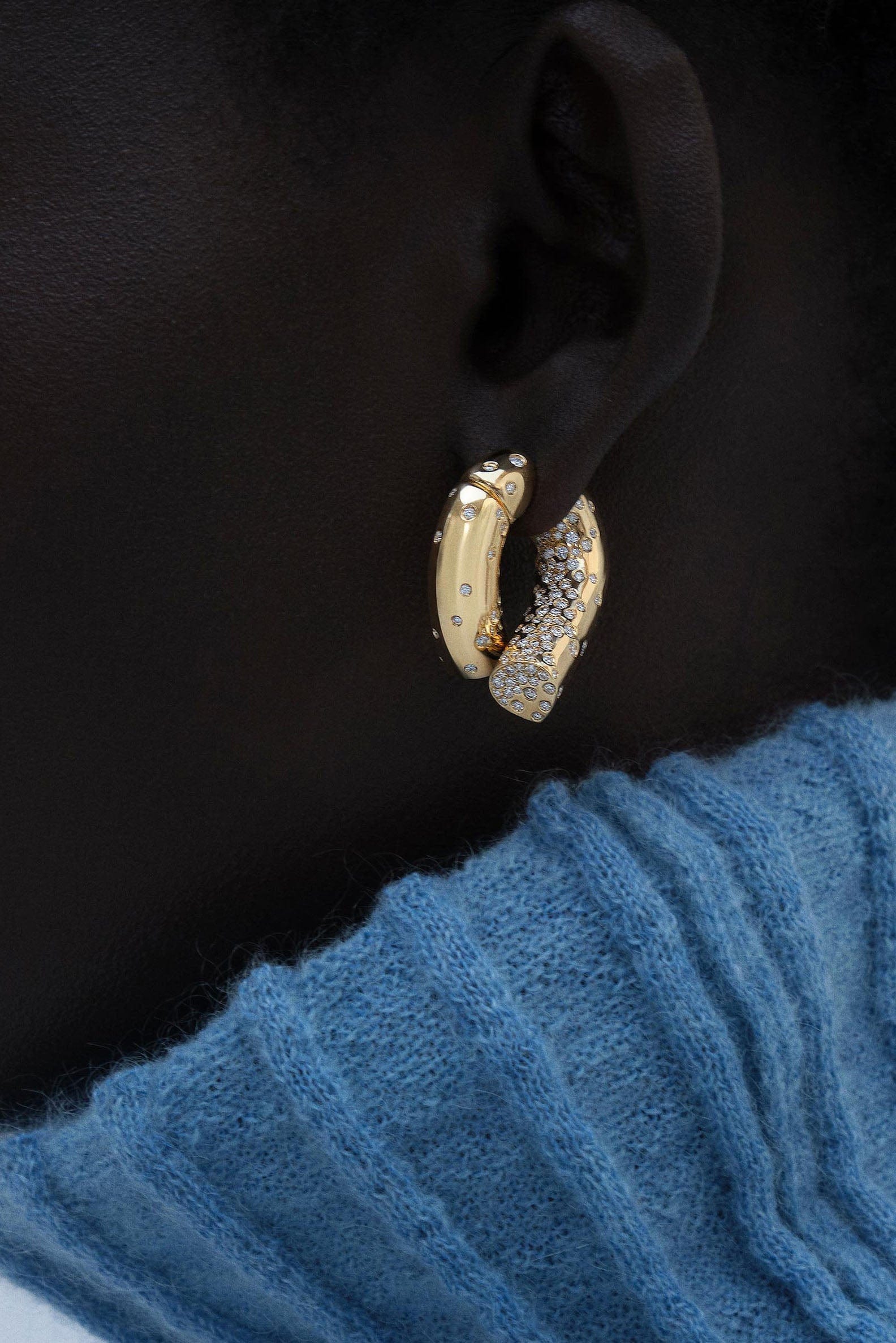 TABAYER-Yellow Gold Large Pave Diamond Oera Hoop Earrings-YELLOW GOLD