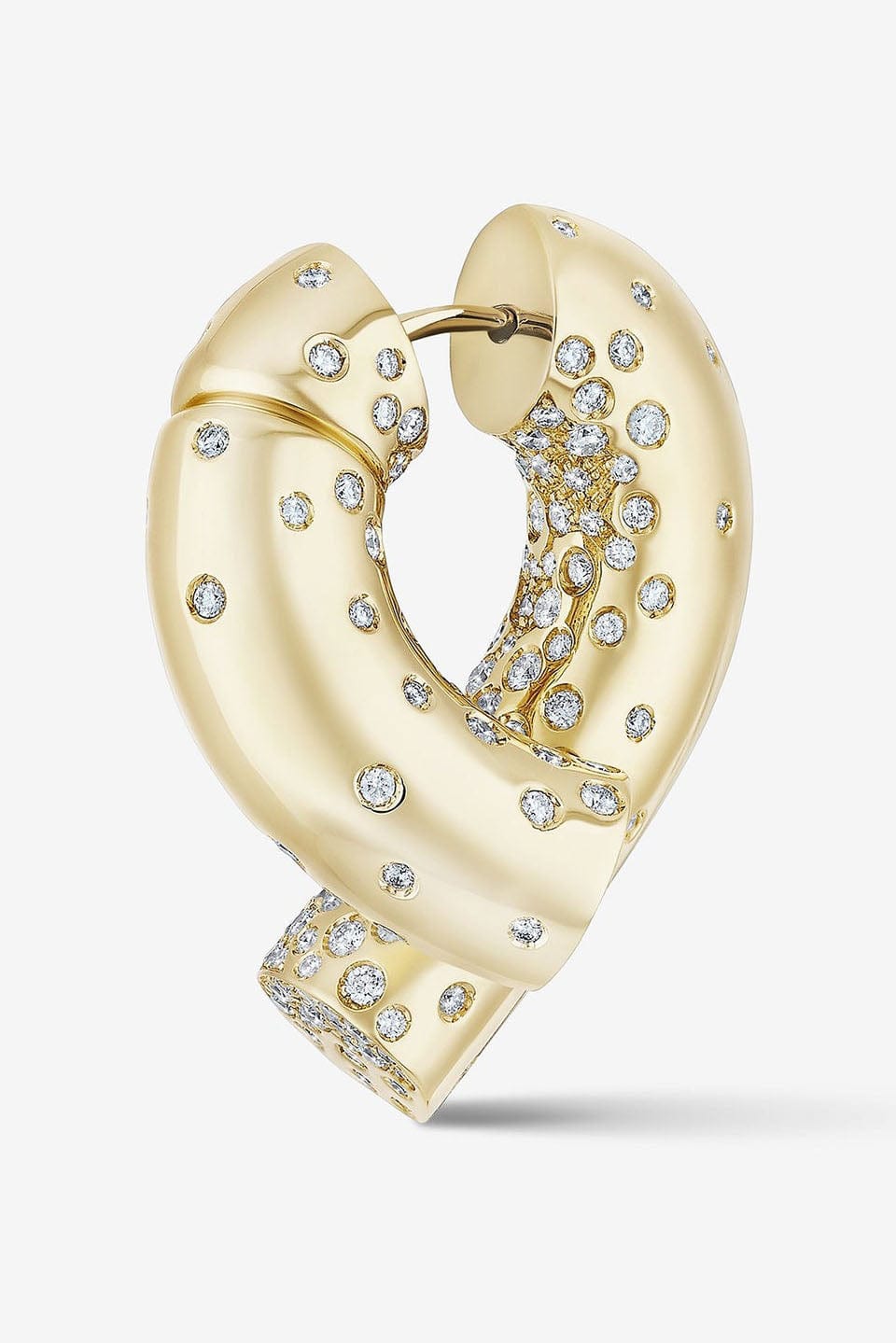 TABAYER-Yellow Gold Large Pave Diamond Oera Hoop Earrings-YELLOW GOLD