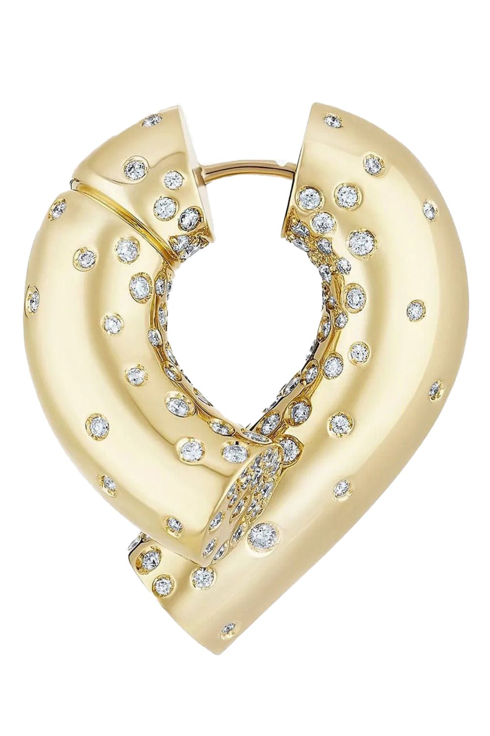 TABAYER-Yellow Gold Large Pave Diamond Oera Hoop Earrings-YELLOW GOLD