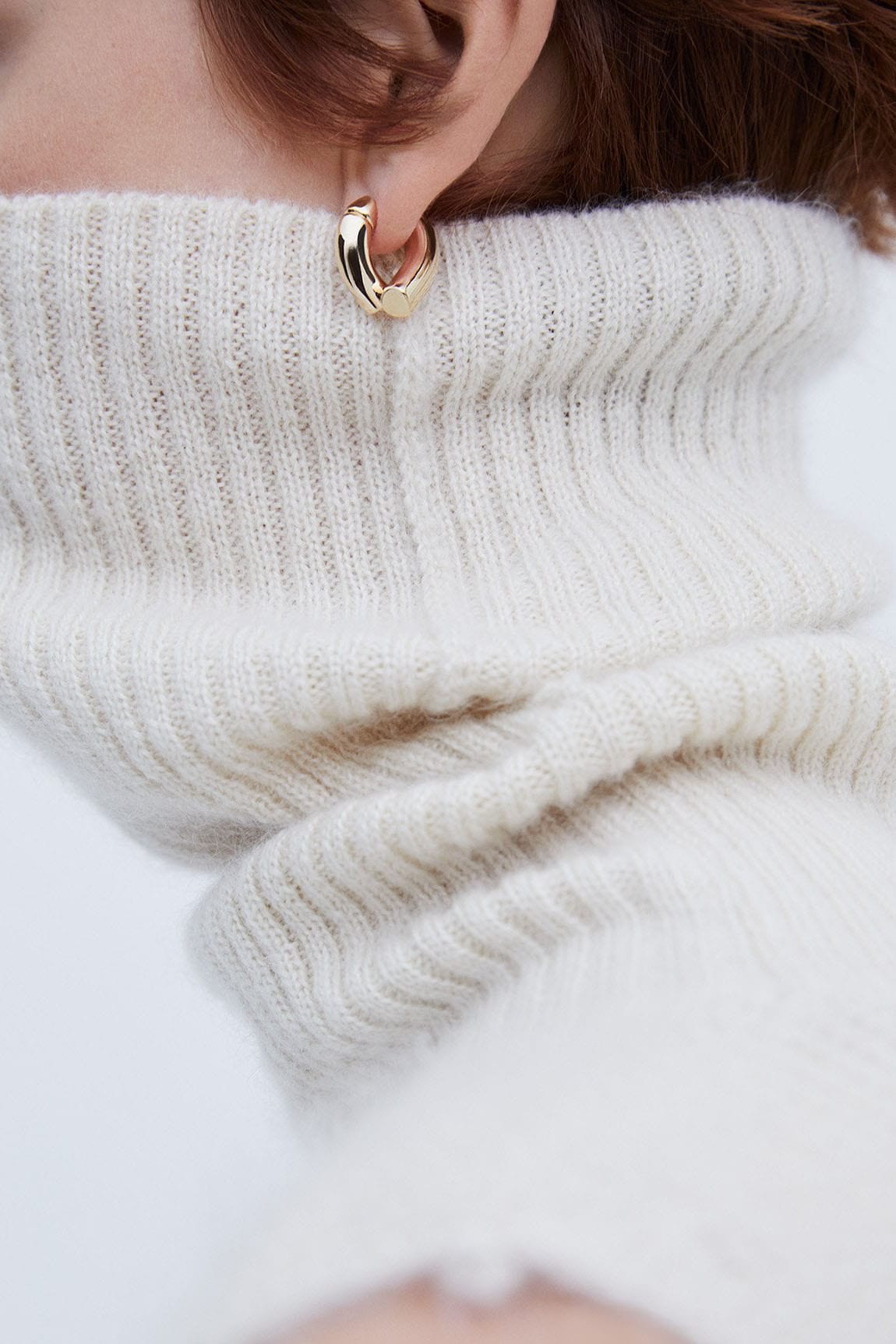 TABAYER-Yellow Gold Oera Hoop Earrings-YELLOW GOLD