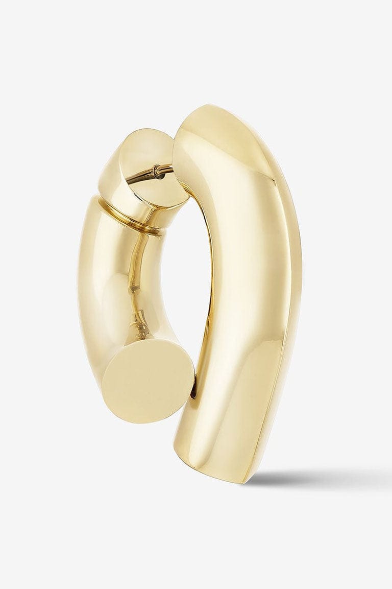 TABAYER-Yellow Gold Oera Hoop Earrings-YELLOW GOLD