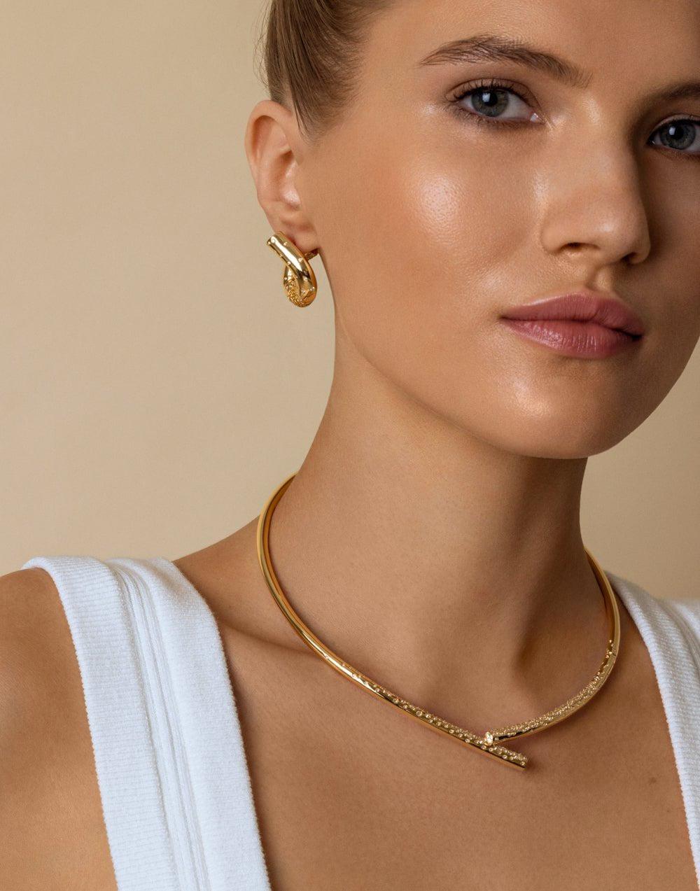 TABAYER-Oera Diamond Choker Necklace-YELLOW GOLD