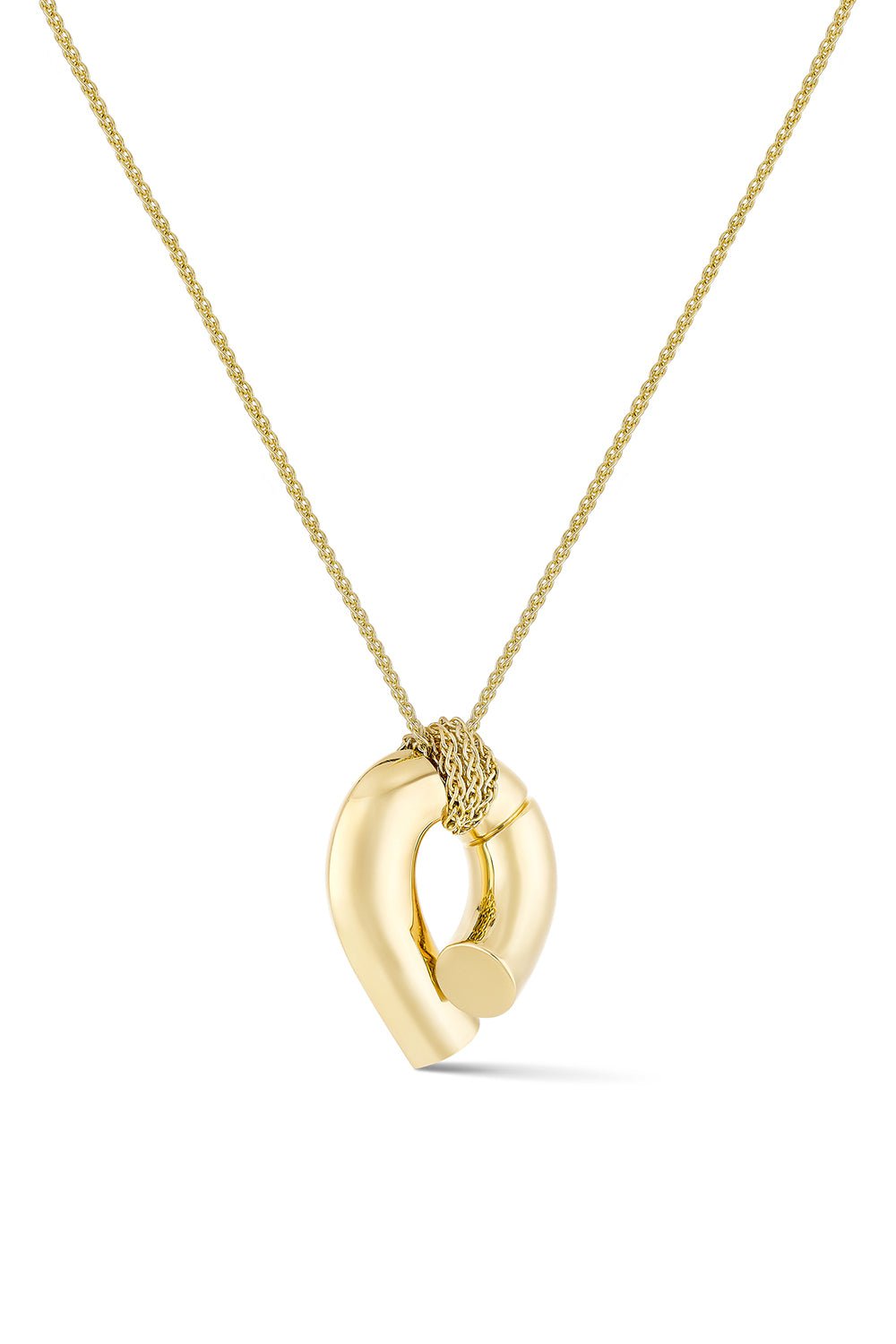 TABAYER-Oera Gold Pendant Necklace-YELLOW GOLD