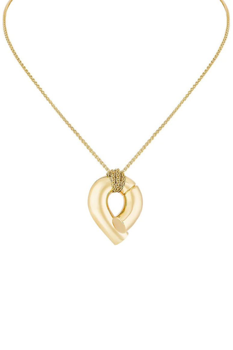 TABAYER-Oera Gold Pendant Necklace-YELLOW GOLD