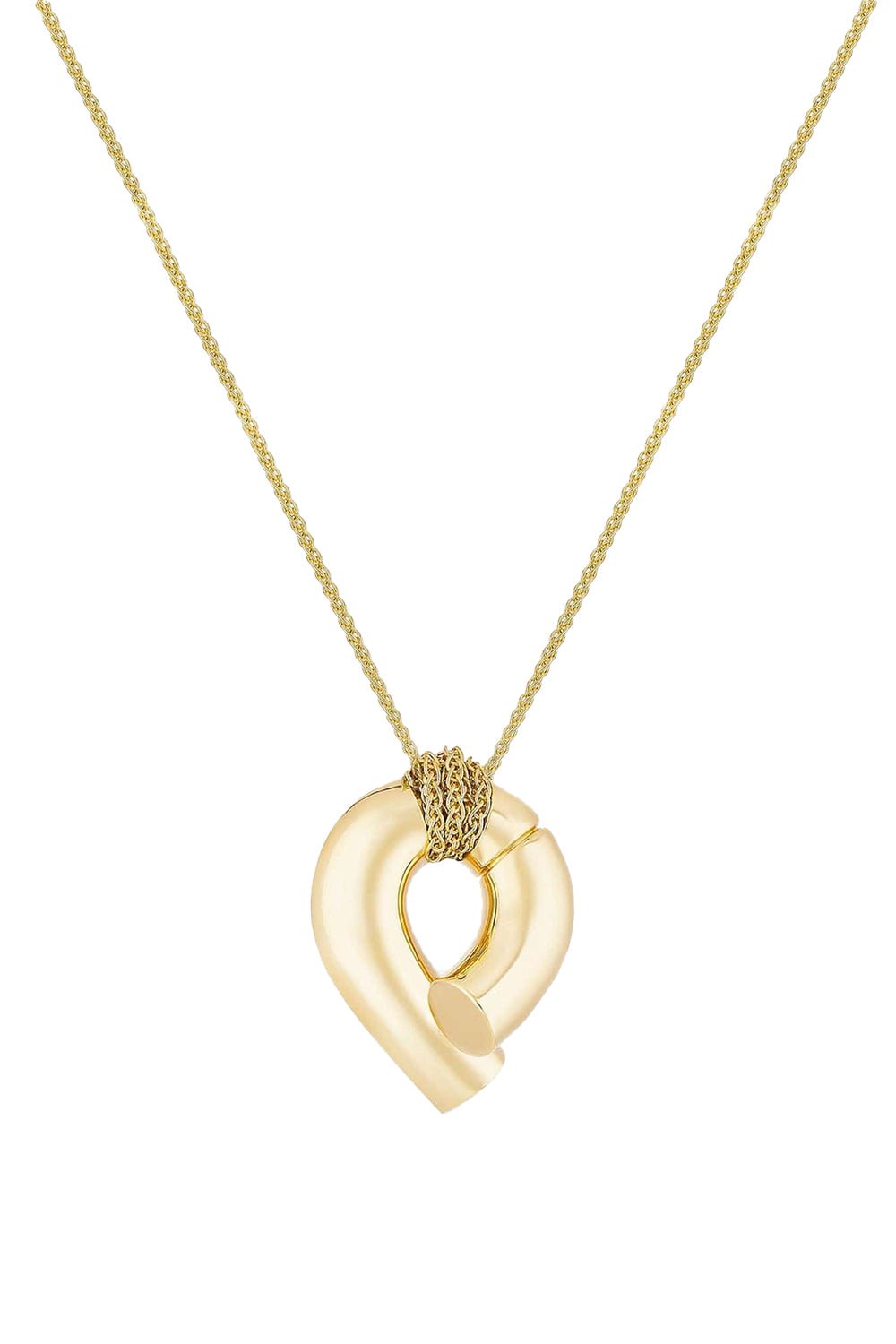 TABAYER-Yellow Gold Large Oera Pendant Necklace-YELLOW GOLD