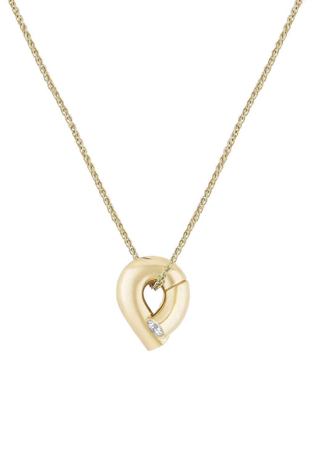 TABAYER-Yellow Gold Mini Diamond Oera Pendant Necklace-YELLOW GOLD