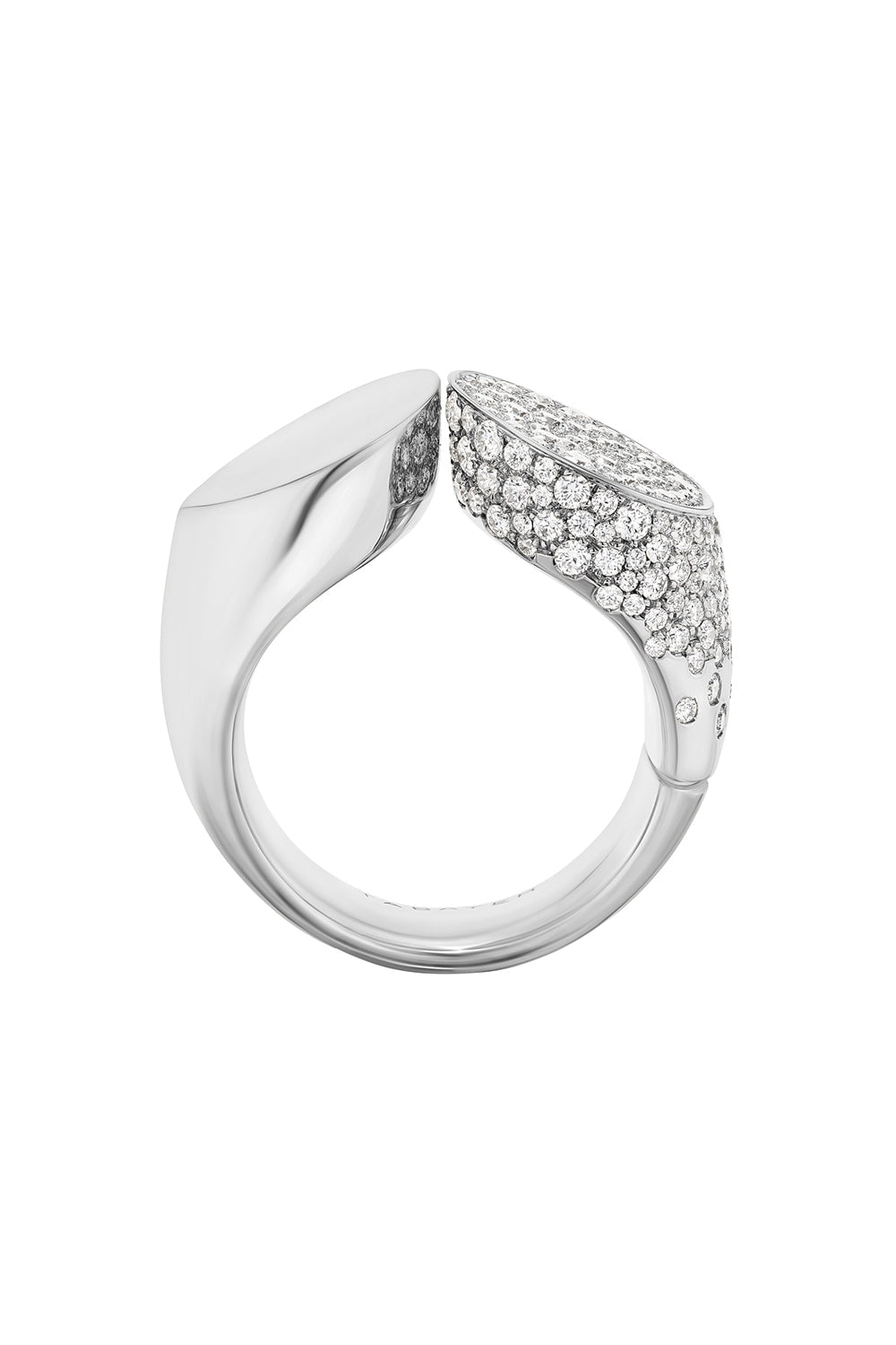 TABAYER-Slanted Oera Diamond Ring - White Gold-WHITE GOLD