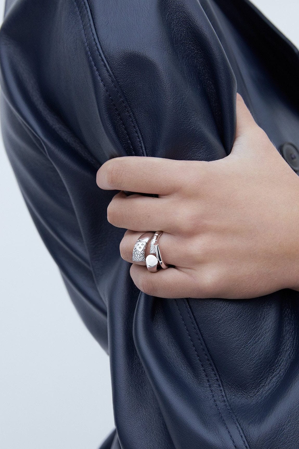 TABAYER-White Gold Large Pave Diamond Oera Ring-WHITE GOLD