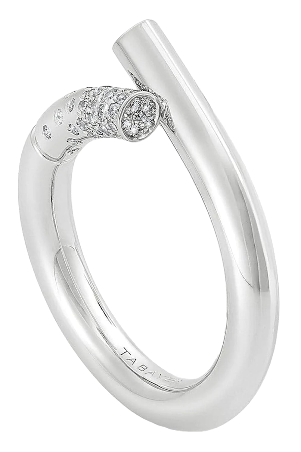 TABAYER-White Gold Oera Pave Diamond Ring-