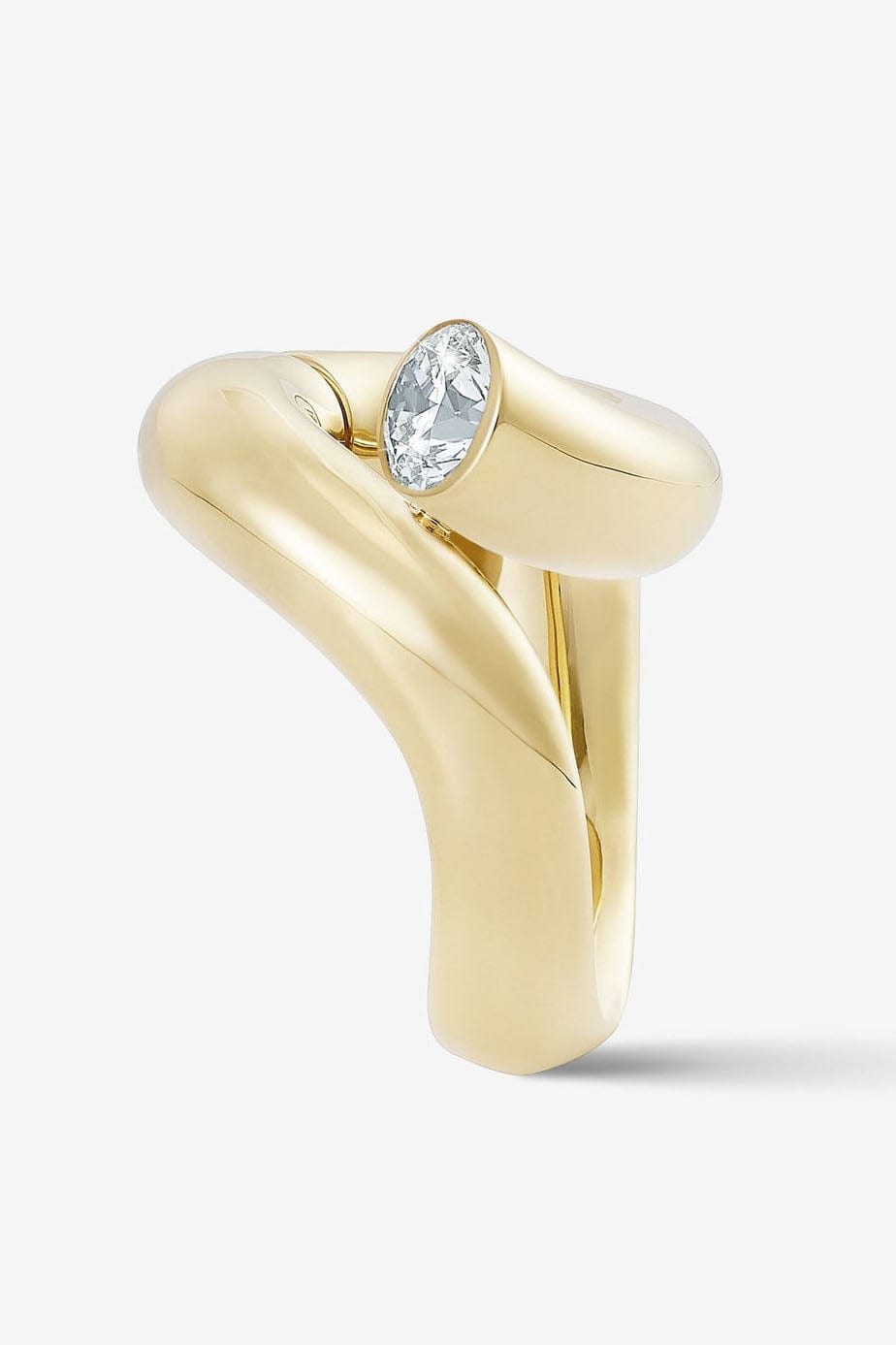 TABAYER-Yellow Gold Loop Oera Ring-YELLOW GOLD