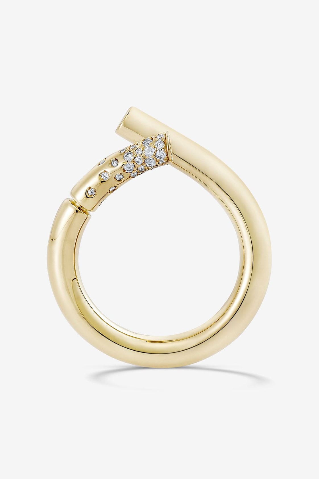 TABAYER-Yellow Gold Pave Diamond Ring-