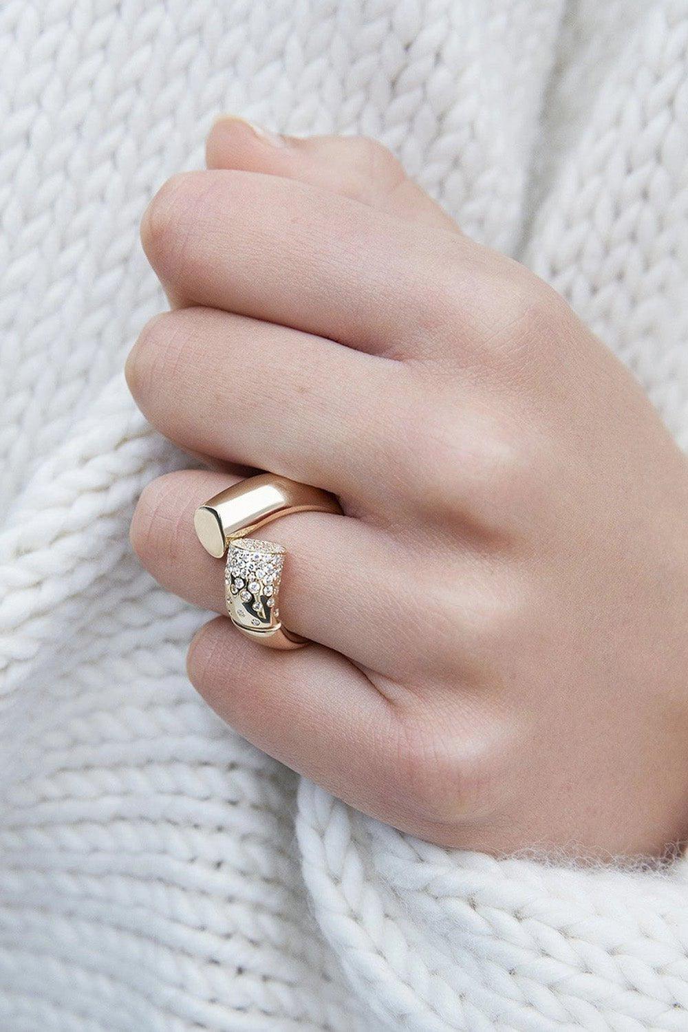 TABAYER-Oera Pave Diamond Ring-YELLOW GOLD
