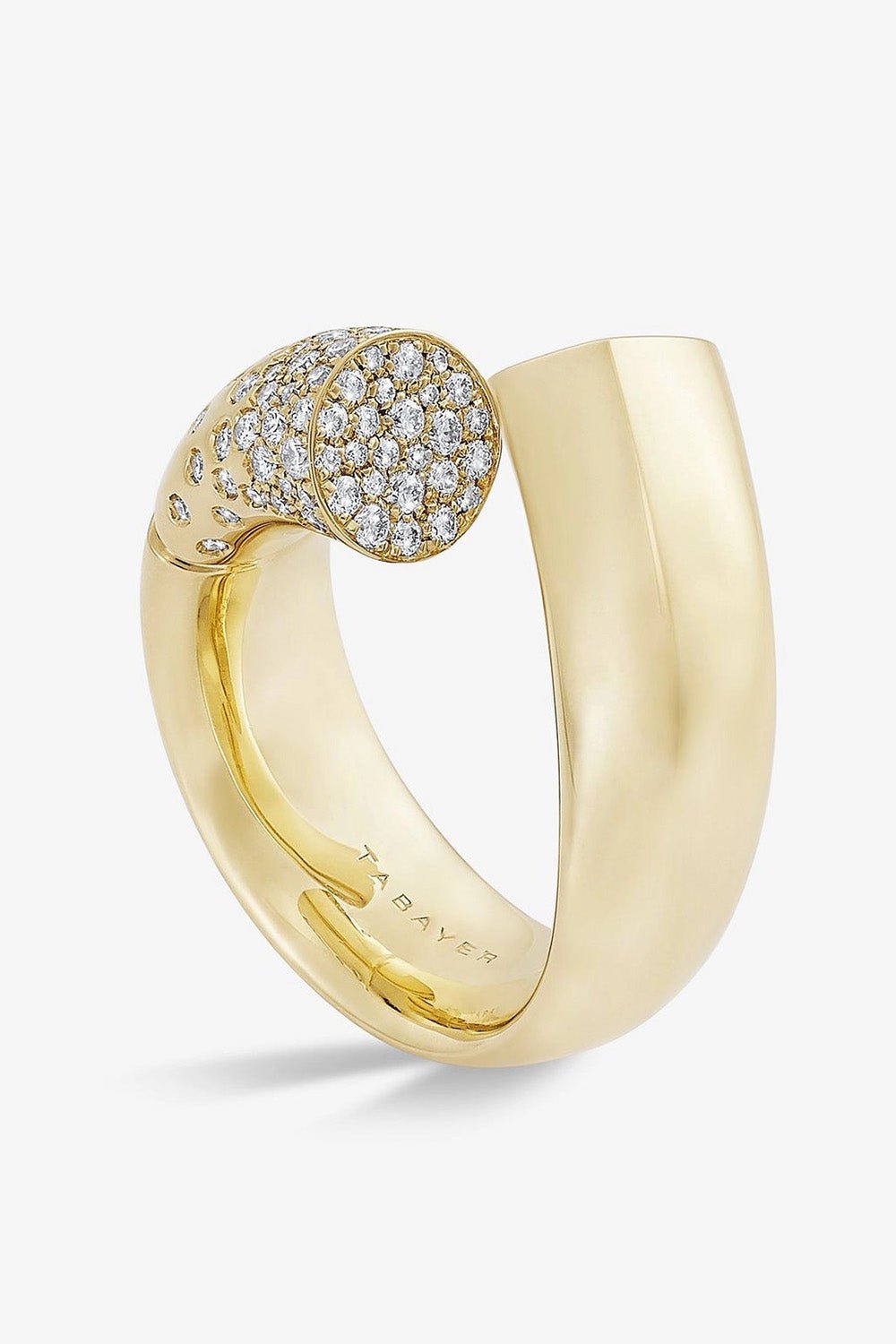 TABAYER-Oera Pave Diamond Ring-YELLOW GOLD