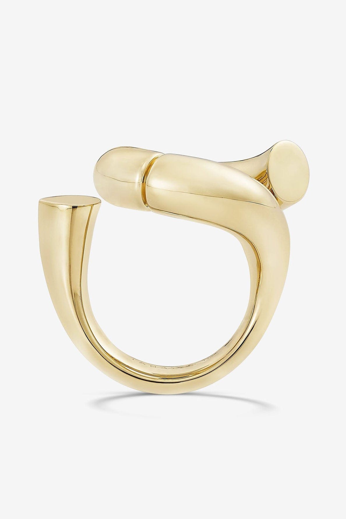TABAYER-Yellow Gold Loop Oera Ring-YELLOW GOLD