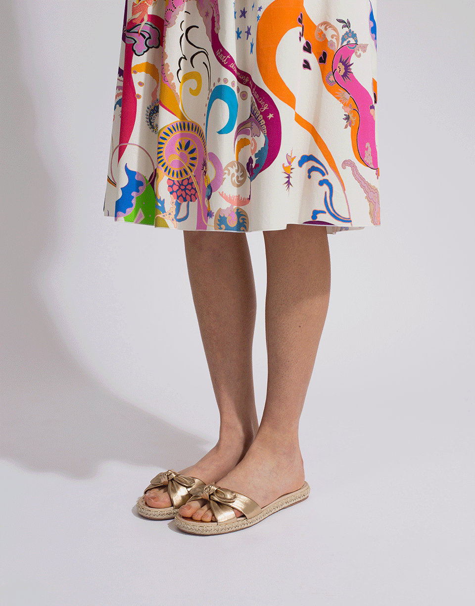 TABITHA SIMMONS-Heli Metallic Napa Bow Espadrille-