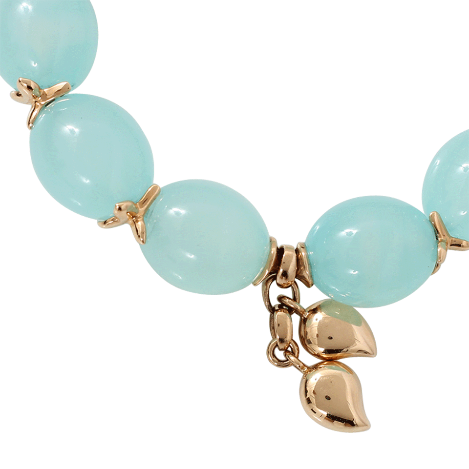 TAMARA COMOLLI-Aqua Chalcedony Coconut Bracelet-ROSE GOLD