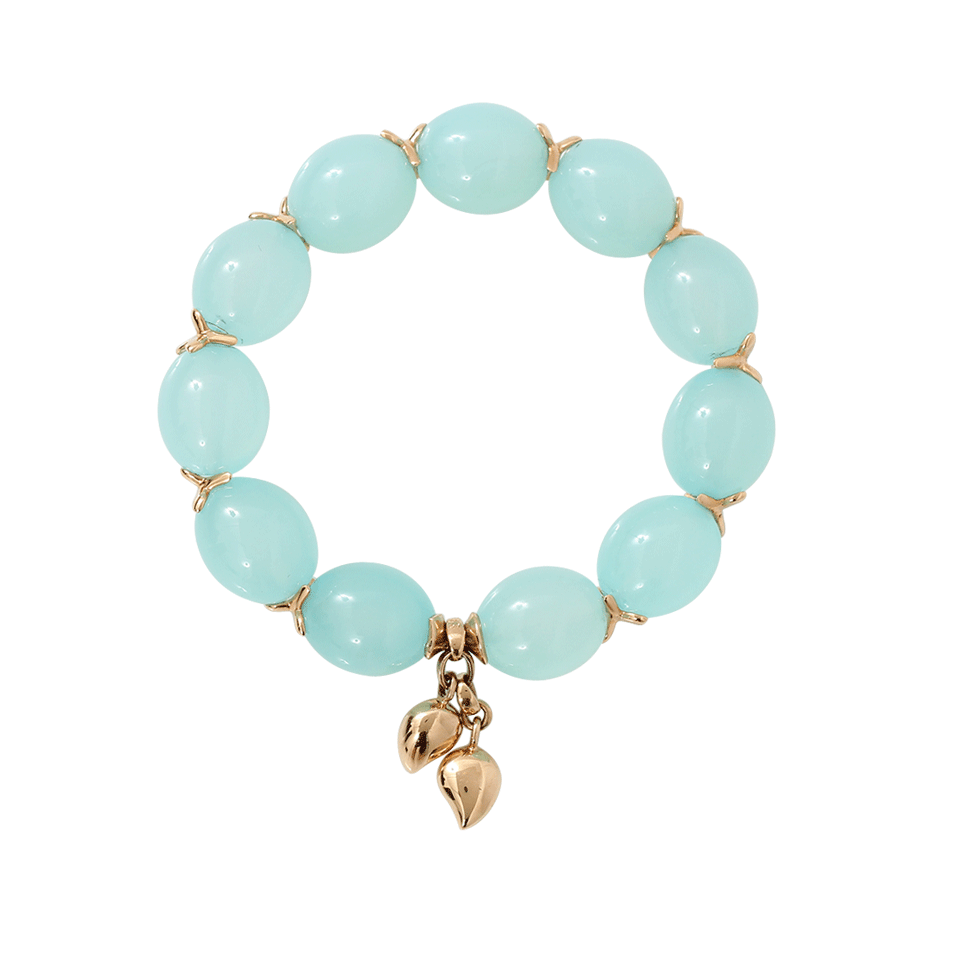 TAMARA COMOLLI-Aqua Chalcedony Coconut Bracelet-ROSE GOLD