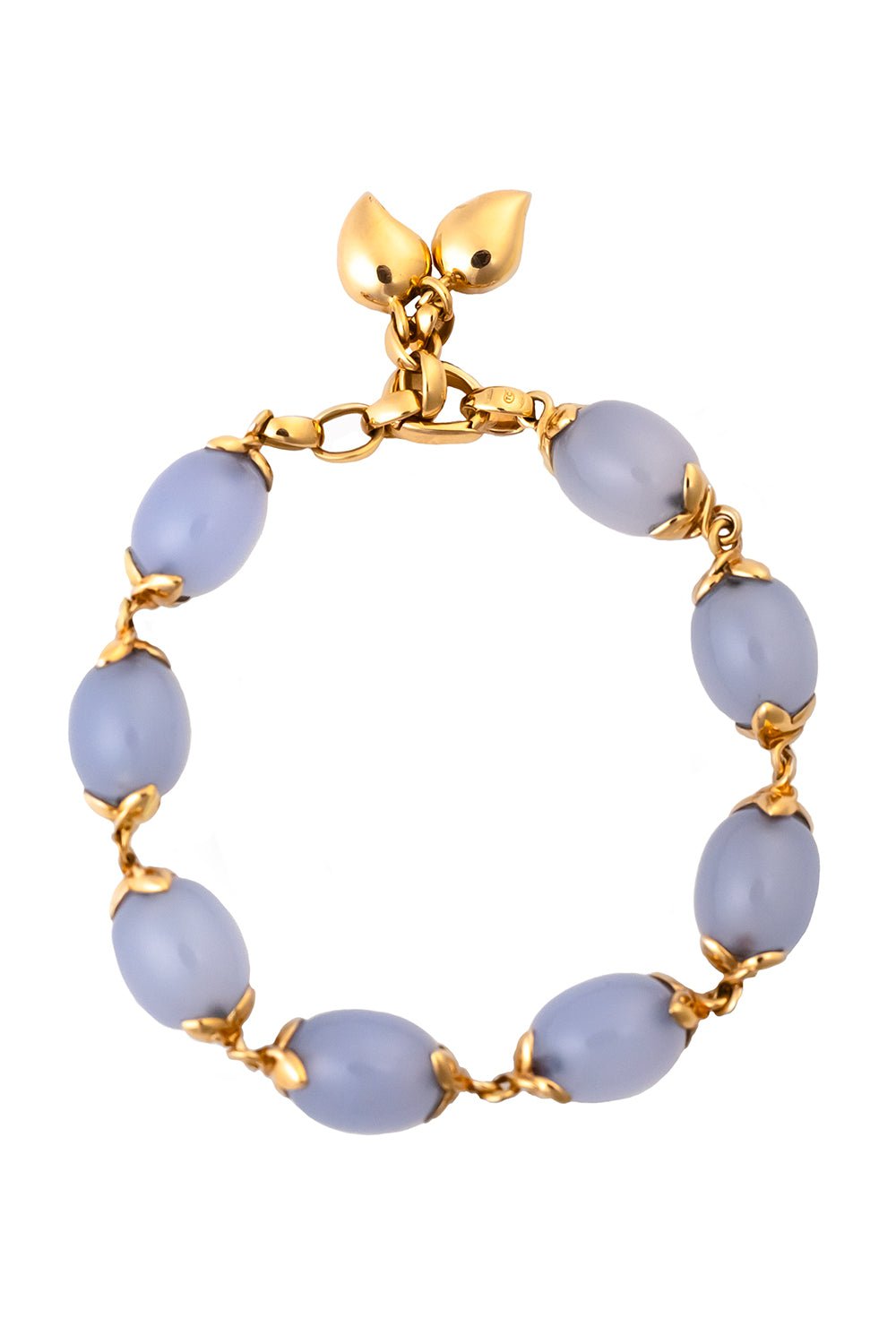 TAMARA COMOLLI-Coconut Chalcedony Link Bracelet-ROSE GOLD