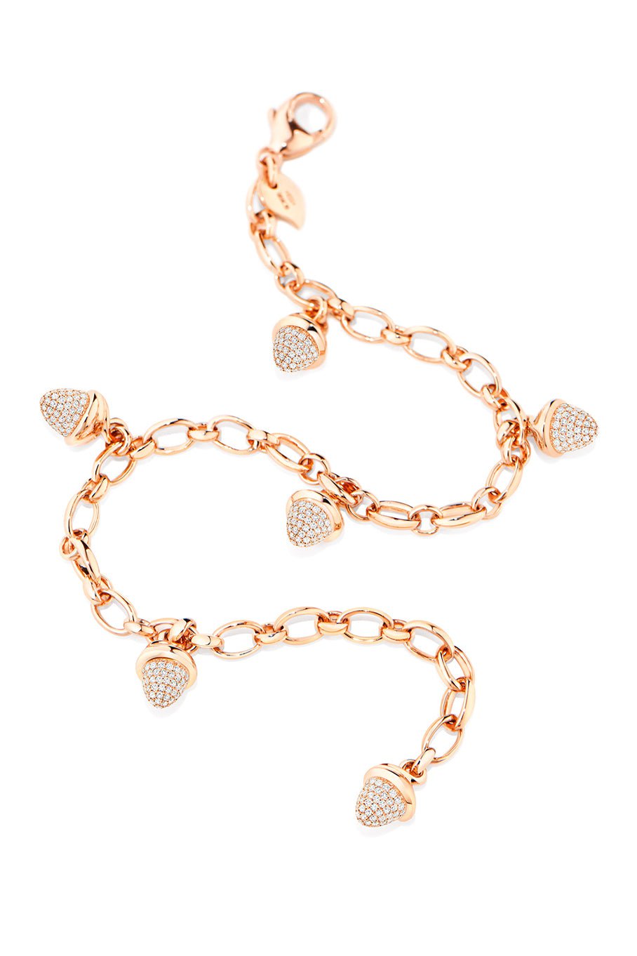 TAMARA COMOLLI-Diamond Charm Mikado Charm Bracelet-ROSE GOLD
