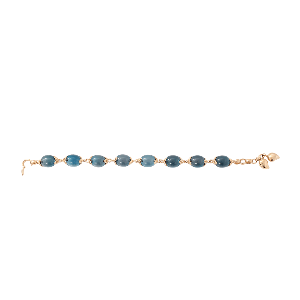 TAMARA COMOLLI-London Blue Topaz Coconut Link Bracelet-ROSE GOLD