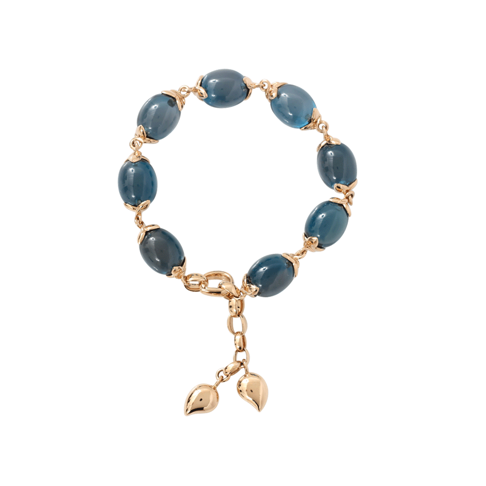 TAMARA COMOLLI-London Blue Topaz Coconut Link Bracelet-ROSE GOLD