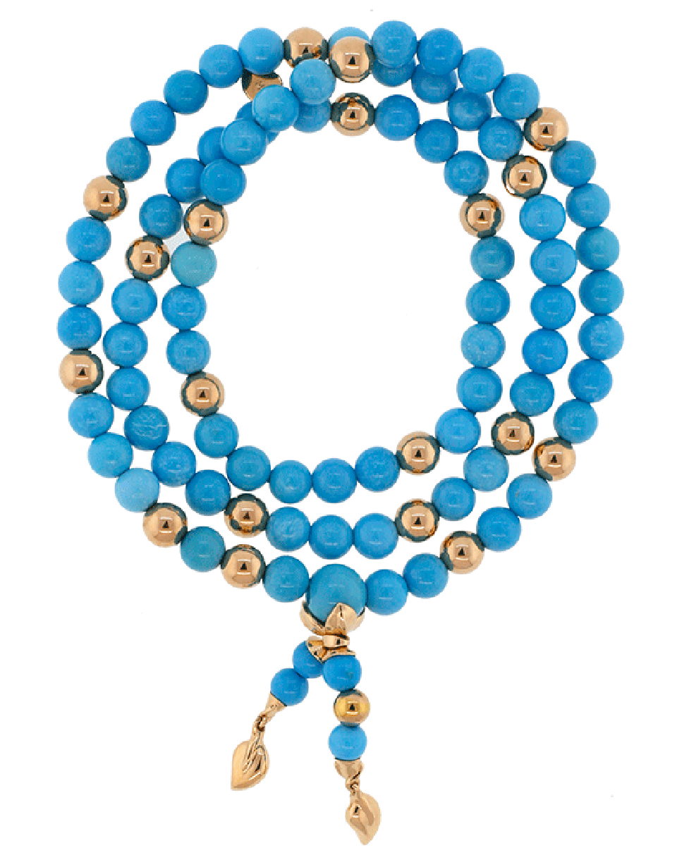 TAMARA COMOLLI-Turquoise India Wrap Bracelet-ROSE GOLD